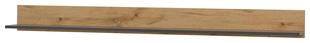 Wandboard City Eiche Wotan Nachbildung anthrazit B/H/T: ca. 170x15x20 cm City - Eiche/anthrazit (170,00/15,00/20,00cm)