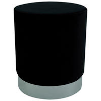 POCOline Sitzhocker silber Sitzhocker_Samt - schwarz/silber - POCOline