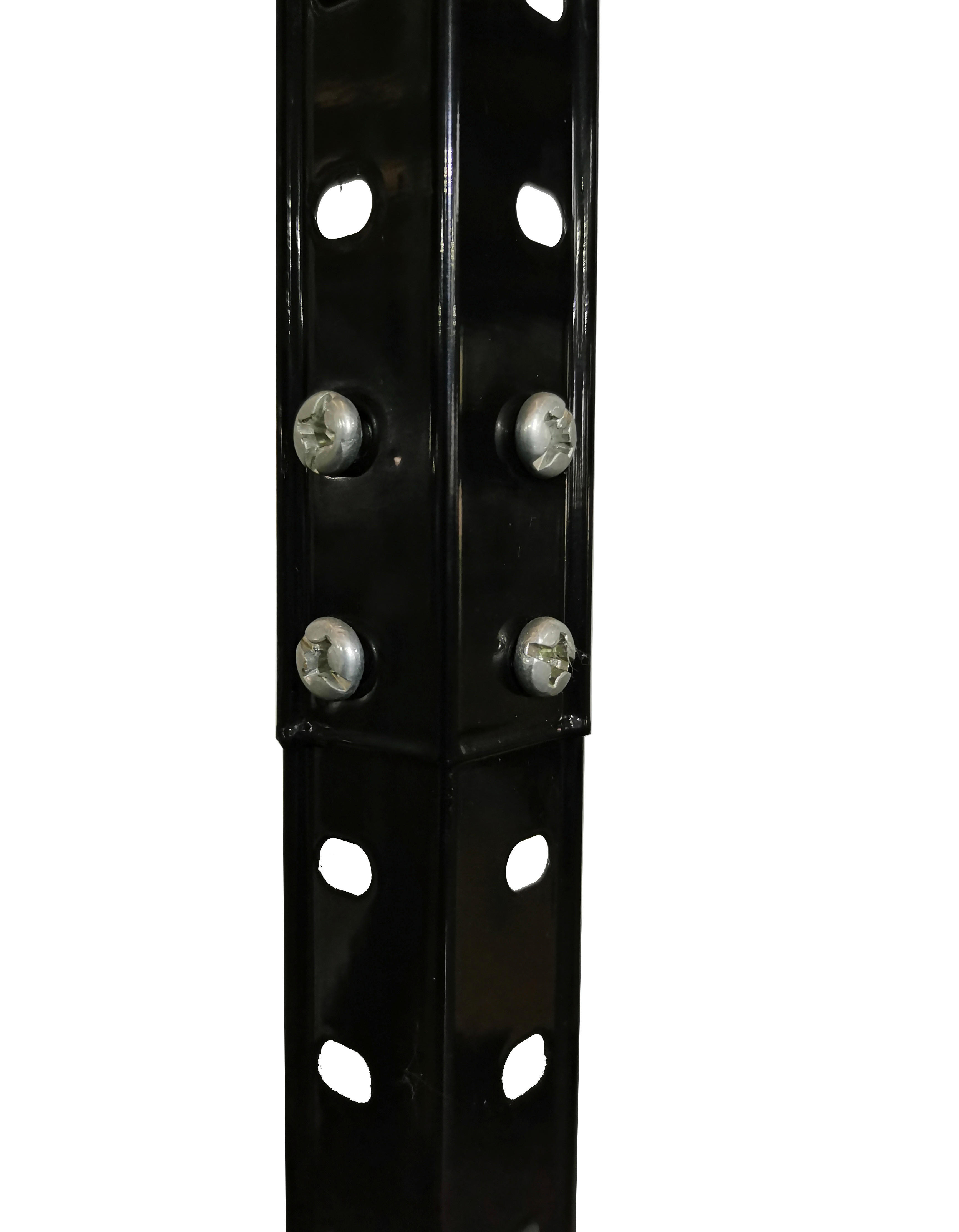 Schwerlaststeckregal schwarz B/H/T: ca. 75x150x40 cm Schraubregal 150x75x40cm S - schwarz (75,00/150,00/40,00cm)