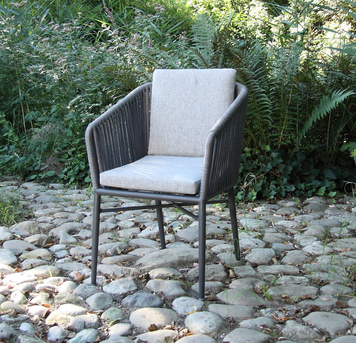 Acamp Gartensessel-Set Manhattan anthrazit Aluminium B/H/T: ca. 61x81x61 cm Manhattan - anthrazit (61,00/81,00/61,00cm) - Acamp