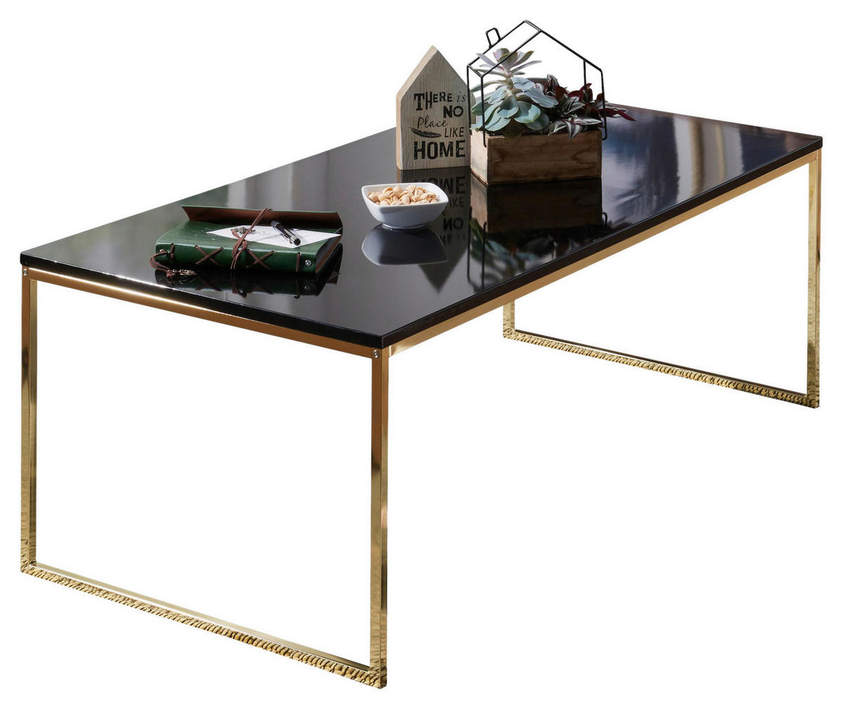 Couchtisch schwarz B/H/T: ca. 120x45x60 cm Couchtisch - schwarz (120,00/45,00/60,00cm) - Wohnling