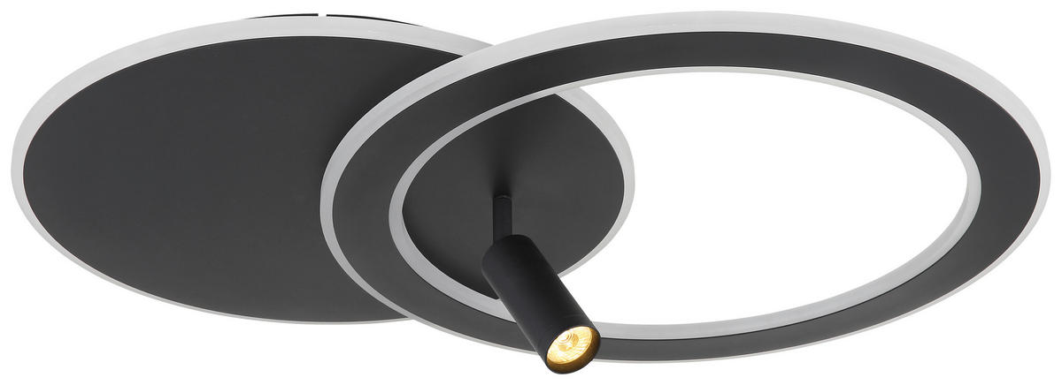 GLOBO Deckenleuchte 67304D1 MARIAN - schwarz/Opal (69,50/49,20/13,50cm) - GLOBO
