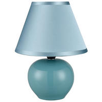 Nolo Tischleuchte aqua Keramik Stoff H: ca. 24 cm E14 1 Brennstellen Tischleuchte-Keramik_Seline - aqua (24,00cm) - Nolo