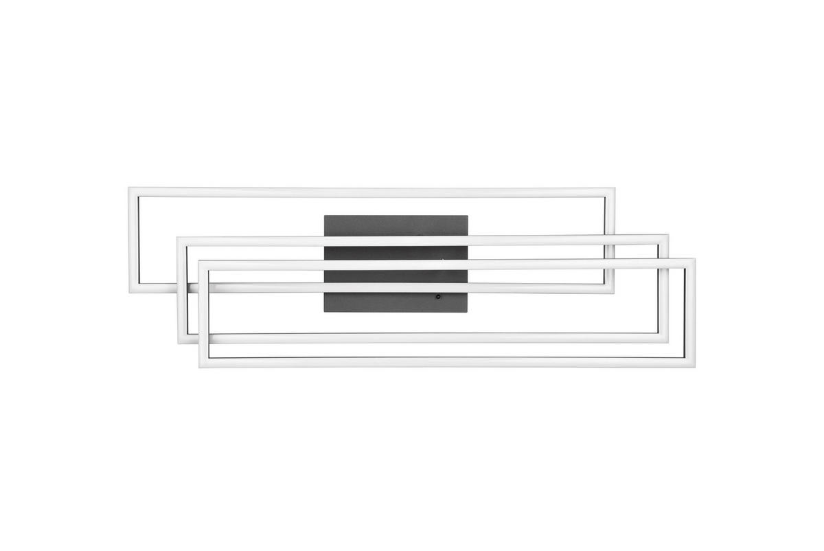 Reality LED-Deckenleuchte R64423132 Corso schwarz Metall B/H/T: ca. 66x10x60 cm 1 Brennstellen Corso - schwarz (66,00/10,00/60,00cm) - Reality