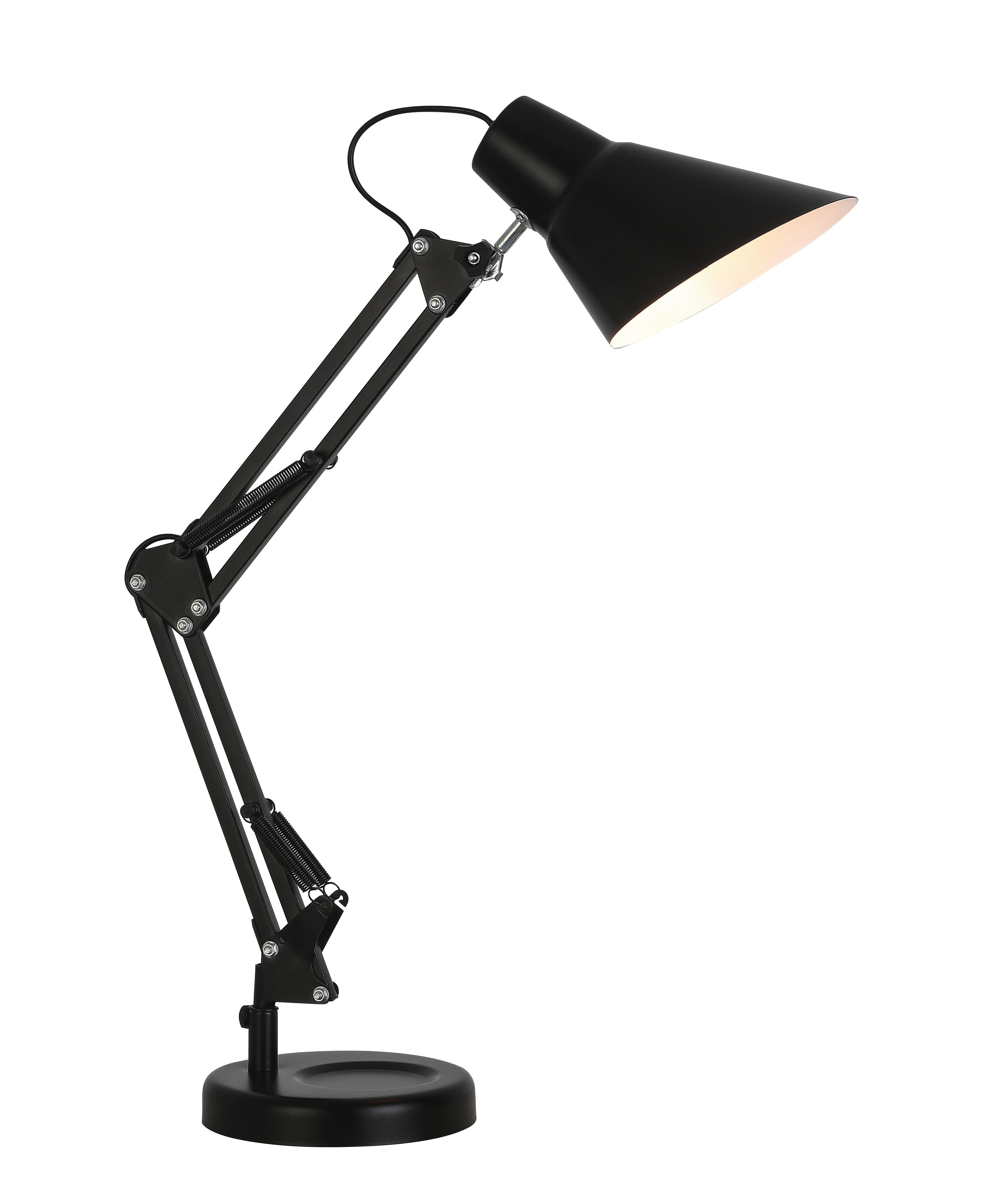 POCOline Tischleuchte Retro schwarz Metall Kunststoff H: ca. 50 cm E27 1 Brennstellen Retro - schwarz (50,00cm)