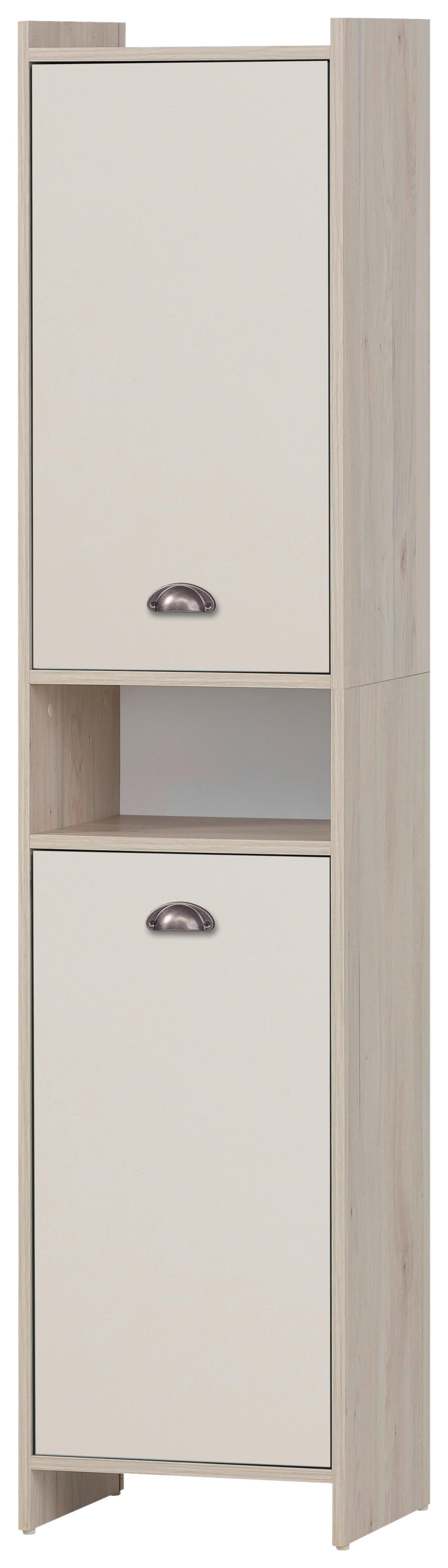 Hochschrank Lindholm Eiche Sandeiche Nachbildung creme B/H/T: ca. 40,2x176,3x33 cm Lindholm - Eiche/creme (40,20/176,30/33,00cm) - Möbelpartner