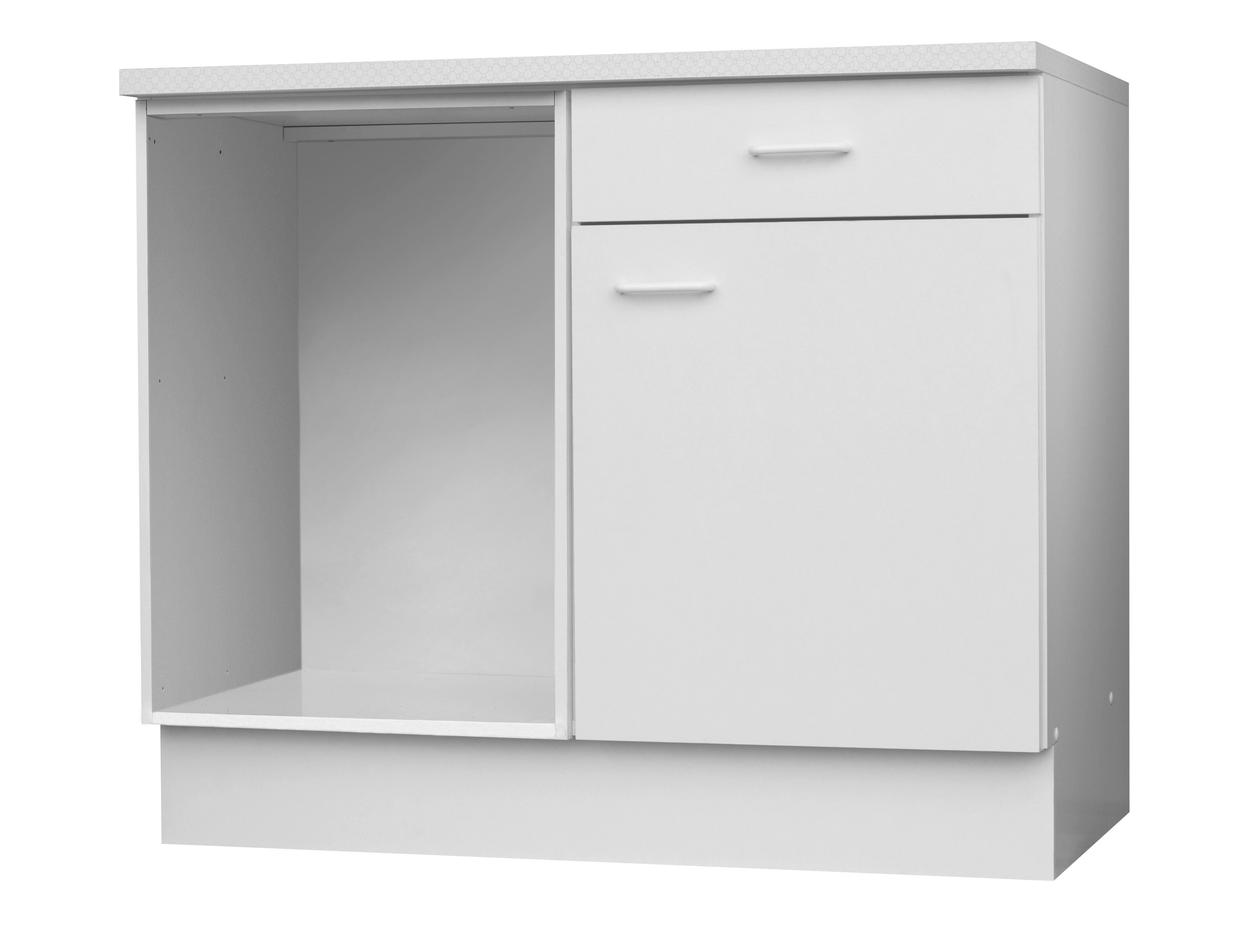 Eckunterschrank Top weiß matt B/H/T: ca. 110x85x60 cm Top - weiß (110,00/85,00/60,00cm) - Menke