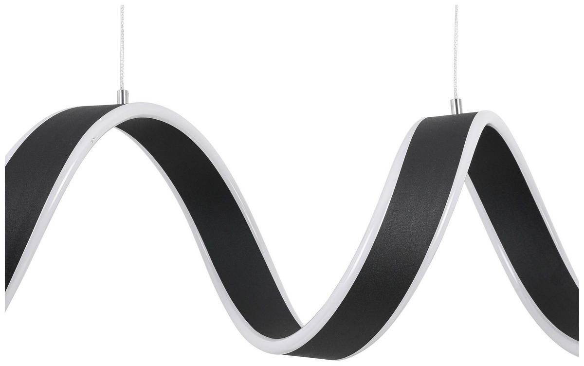 Nolo LED-Pendelleuchte schwarz Metall Kunststoff B/H/L: ca. 18x120x92 cm LED-Pendelleuchte_Gabriella - schwarz (92,00/18,00/120,00cm) - Nolo