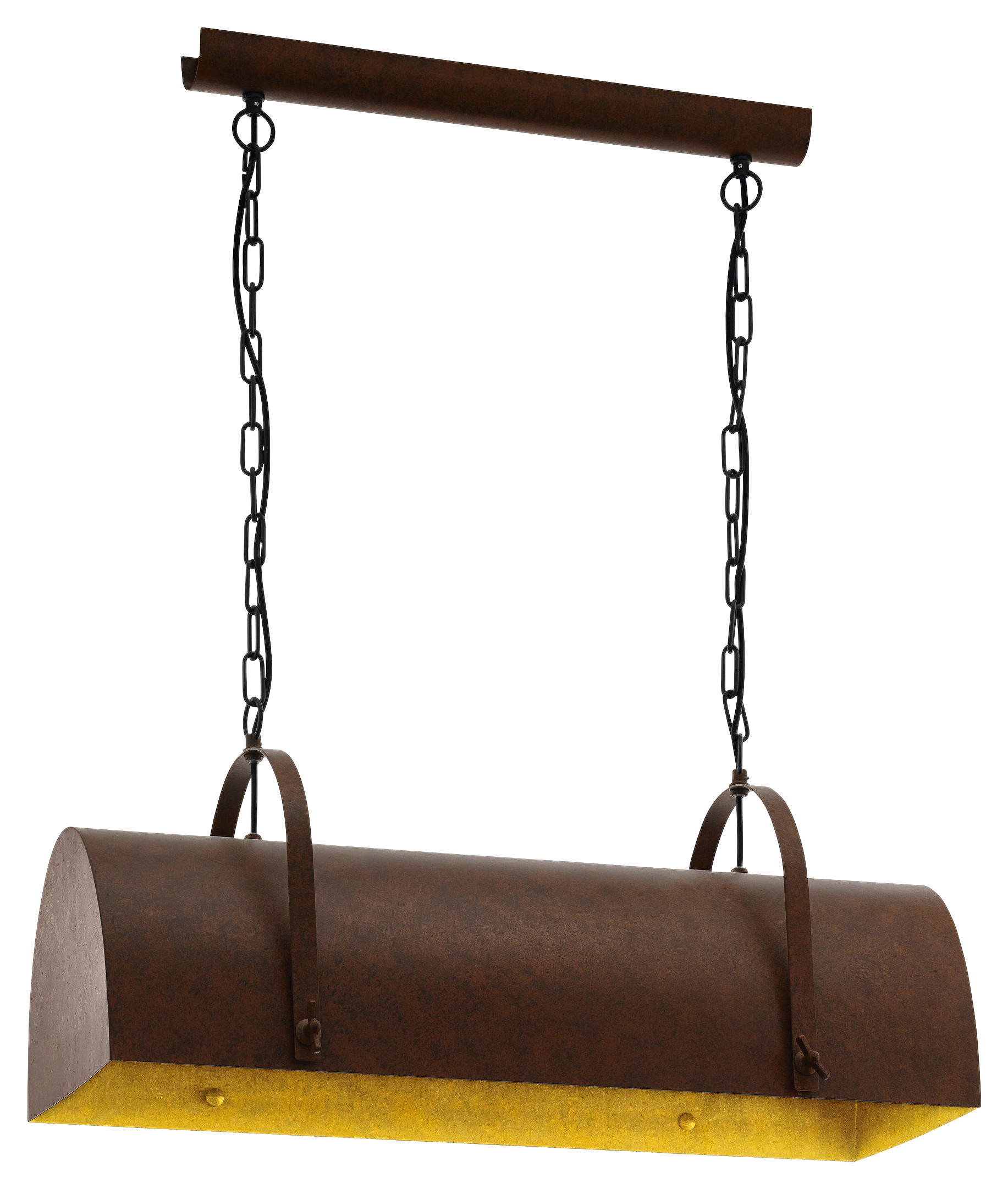Eglo Pendelleuchte braun Stahl B/H/L: ca. 28x110x70 cm E27 2 Brennstellen Deerhurst - braun (70,00/28,00/110,00cm) - Eglo