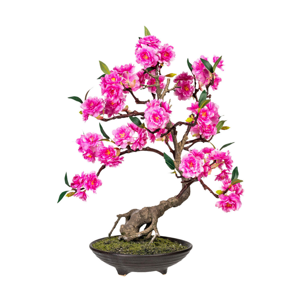Kunstpflanze Bonsai Cerasum pink Kunststoff B/H/L: ca. 28x52x28 cm Bonsai Cerasum - pink (28,00/28,00/52,00cm)