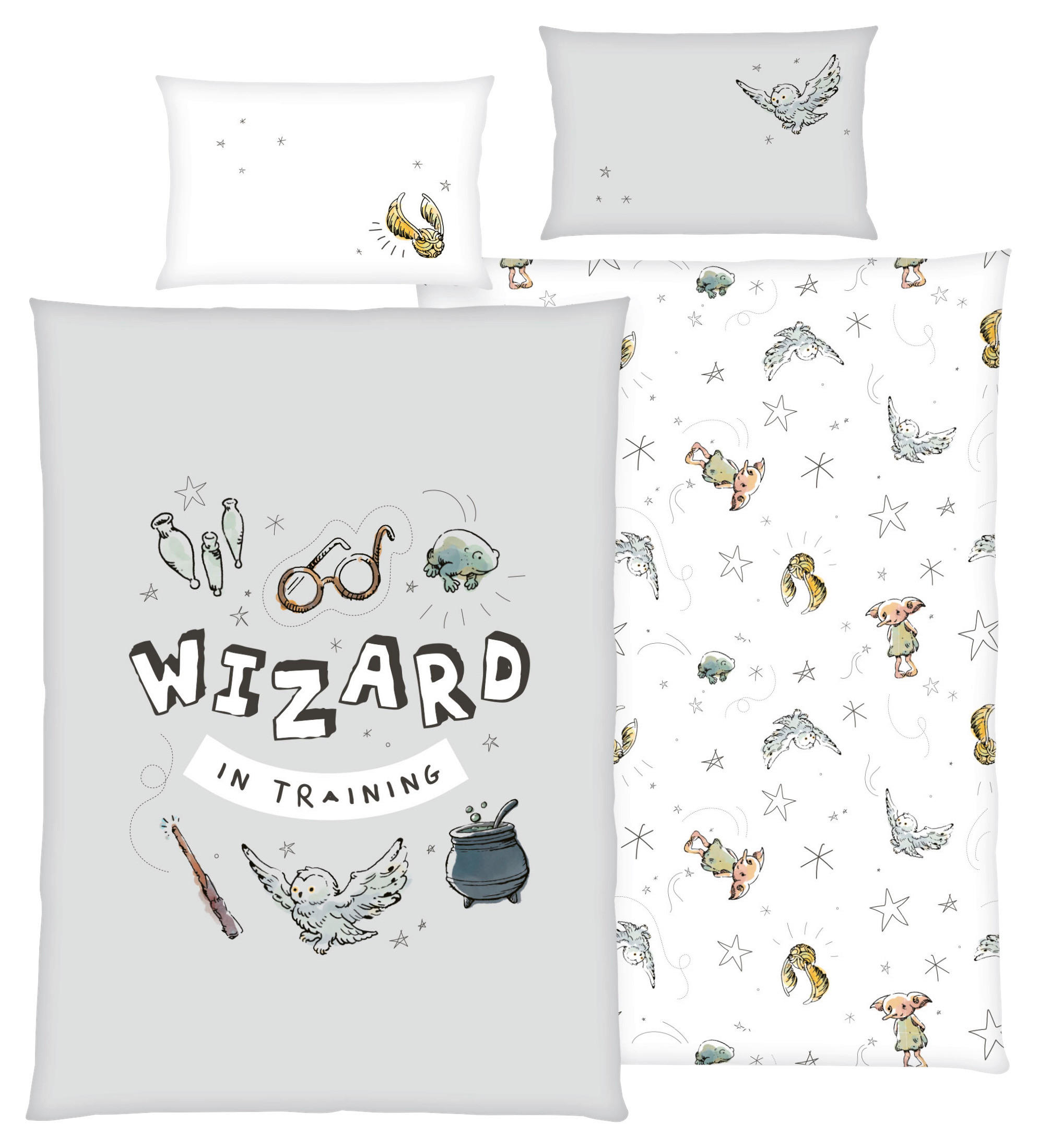 Baumwoll Wende Bettwäsche Harry Potter Renforce Multi Baumwolle B/L: ca. 100x135 cm Harry Potter - Multi (100,00/135,00cm)