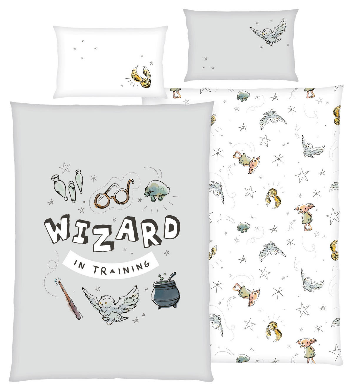 Baumwoll Wende Bettwäsche Harry Potter Renforce Multi Baumwolle B/L: ca. 100x135 cm Harry Potter - Multi (100,00/135,00cm)