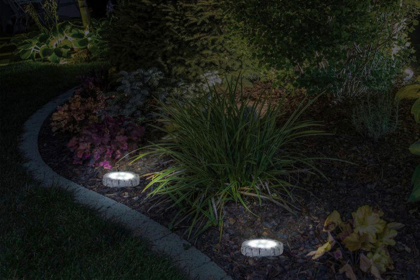 LED-Solar Bodenleuchte 4er-Set NV4125804 grau Kunststoff H: ca. 12 cm LED-Solar Bodenleuchte 4er-Set - grau (12,00cm) - Näve Leuchten