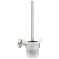 WC-Bürste Edelstahloptik glasklar Edelstahl WC-Bürste_Milano_wandhängend - Edelstahloptik/glasklar (14,00/37,00/12,00cm) - POCOline