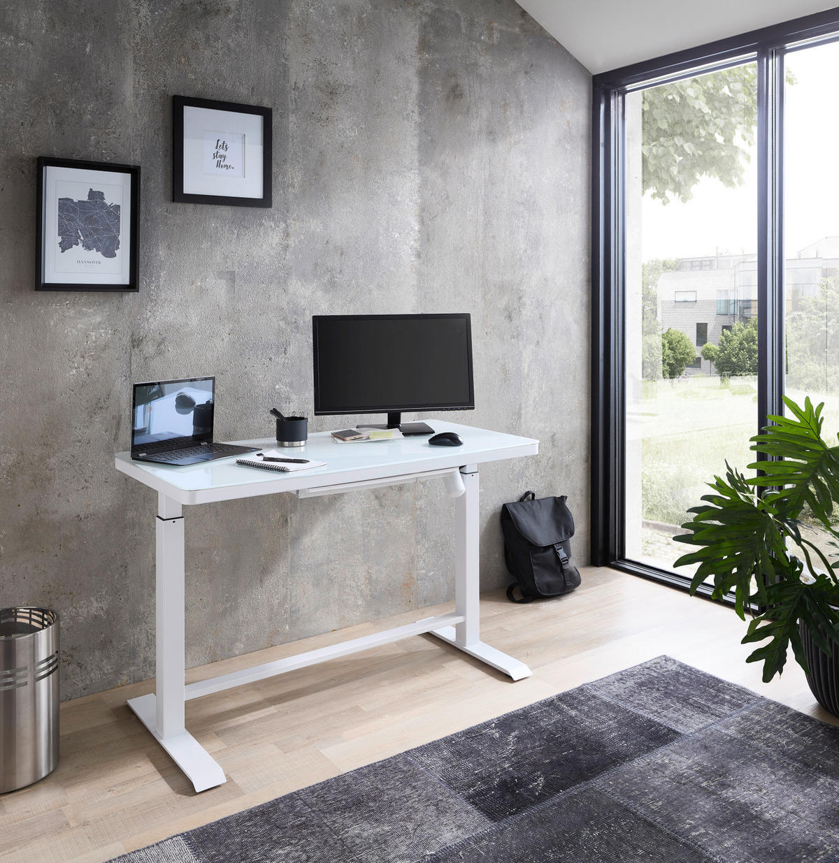 höhenverstellbarer Schreibtisch Lift4Home weiß B/H/T: ca. 120x72x60 cm Lift4Home - weiß (120,00/72,00/60,00cm)