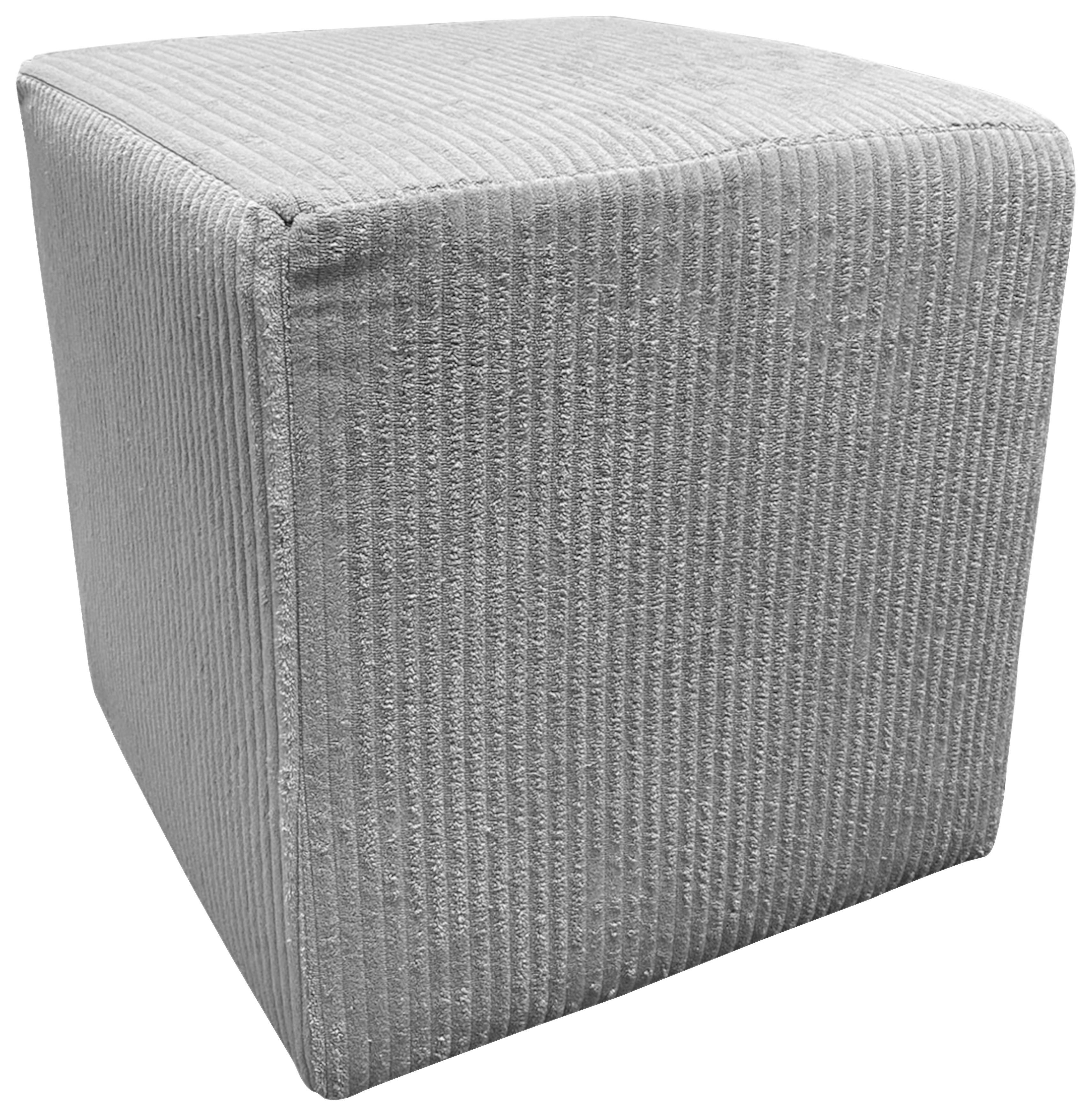 Hocker Tok Lagos grau schwarz Kunststoff Styropor Schaumstoff Kord B/H/T: ca. 45x42x45 cm Tok Lagos - schwarz/grau (45,00/42,00/45,00cm)