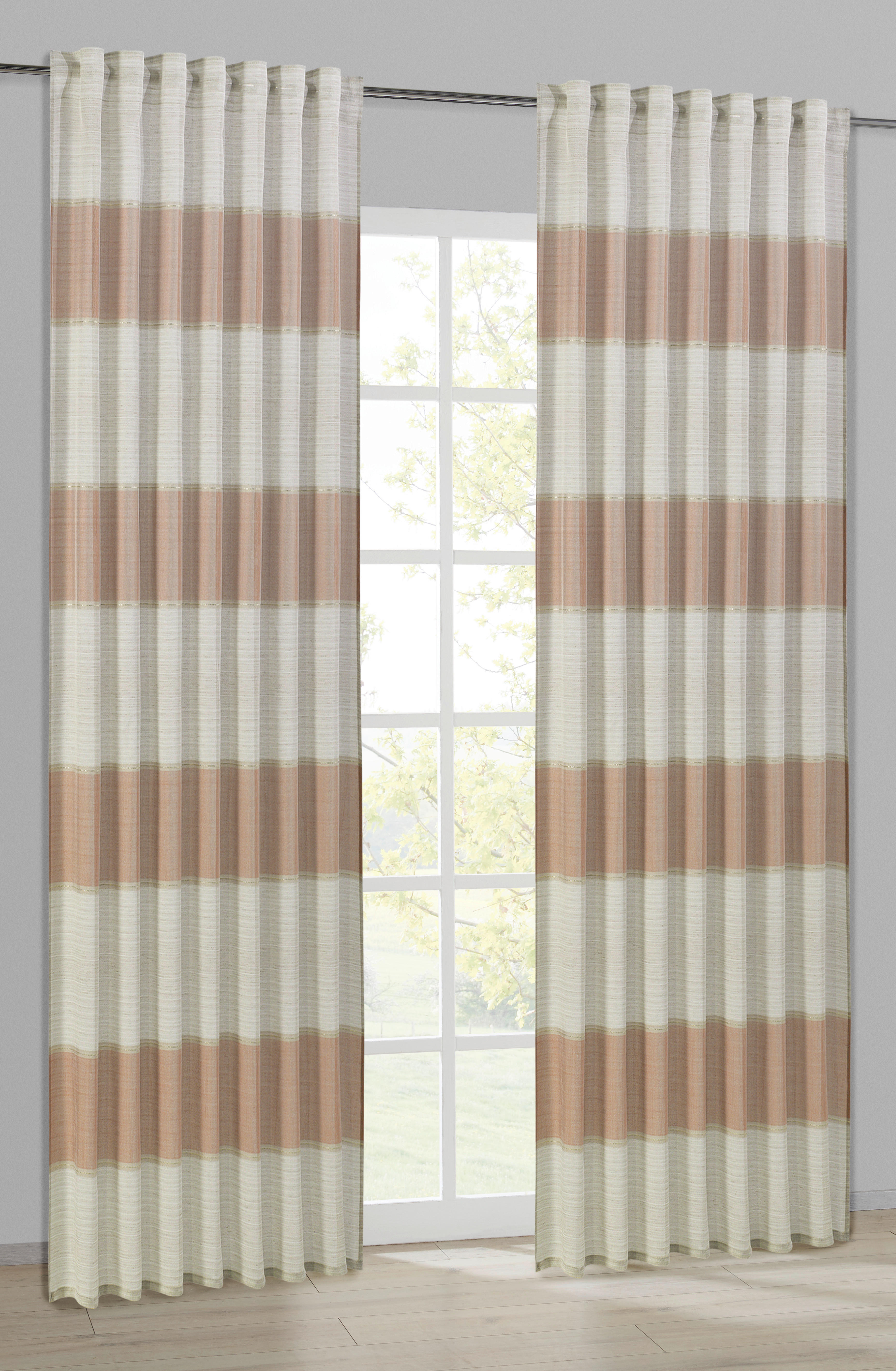 Kombivorhang Petra orange B/L: ca. 140x245 cm Petra - orange/terra (140,00/245,00cm)