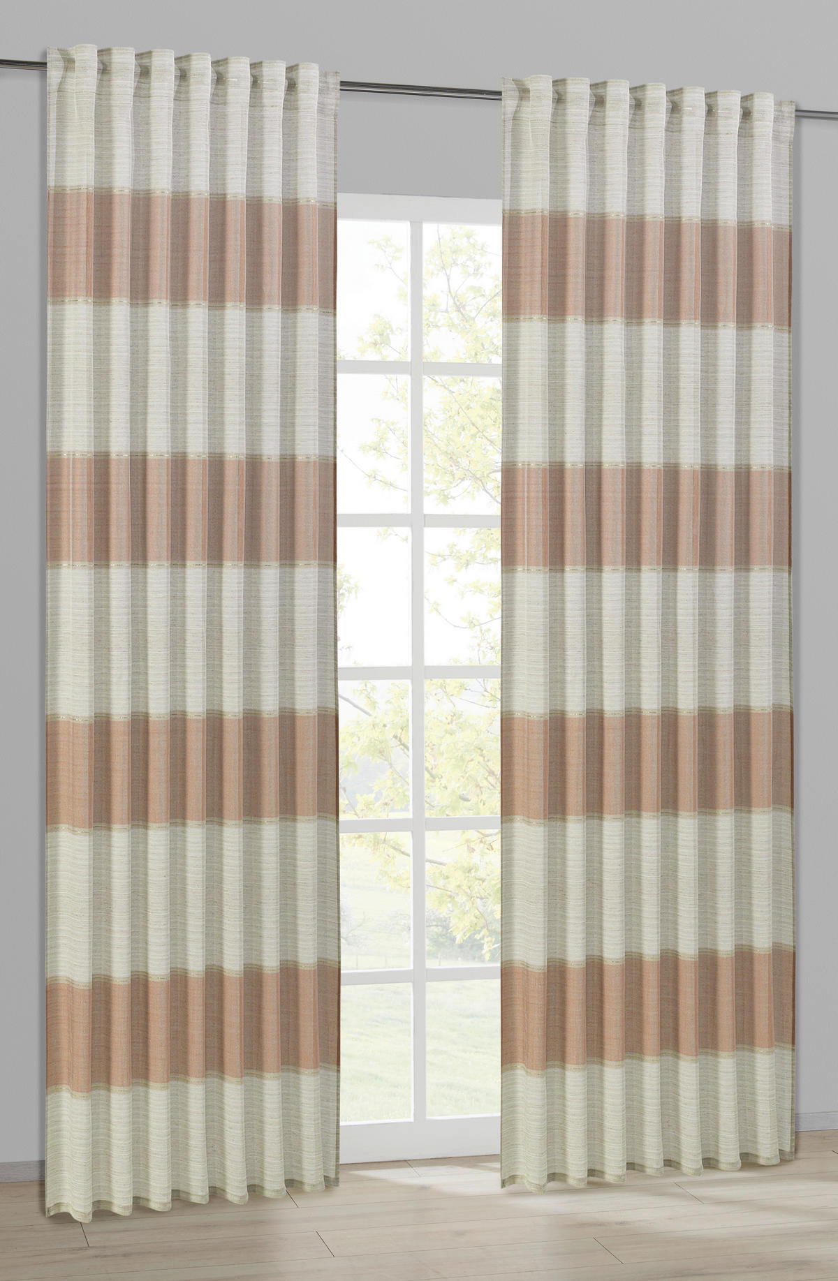 Kombivorhang Petra orange B/L: ca. 140x245 cm Petra - orange/terra (140,00/245,00cm)