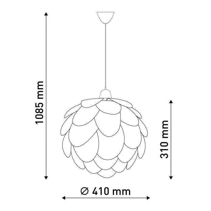 Näve Leuchten Deko-Pendelleuchte NV6117430 bunt Kunststoff B/H/T/L: ca. 41x108,5x41x67 cm E27 1 Brennstellen Fora - bunt (67,00/41,00/108,50cm) - Näve Leuchten