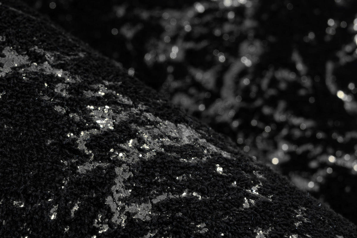 360Living Teppich Bijou schwarz B/L: ca. 80x150 cm Bijou - schwarz/silber (80,00/150,00cm) - 360Living