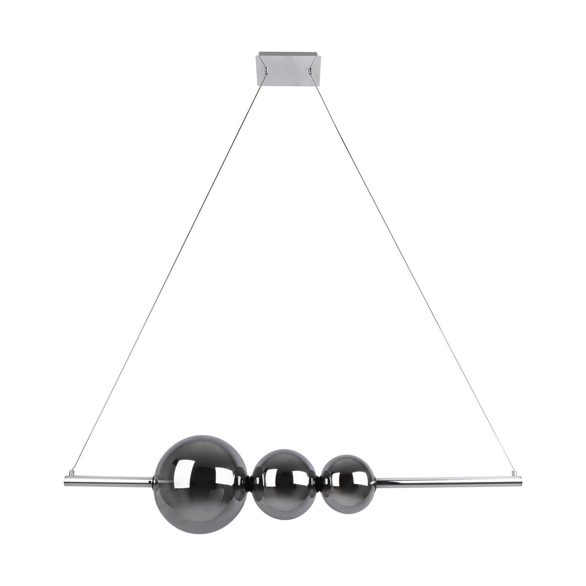 Näve Leuchten LED-Pendelleuchte Chrom Glas Metall B/H/T: ca. 125,3x150x25 cm NOVA - Chrom (125,30/150,00/25,00cm) - Näve Leuchten