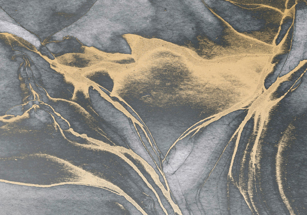 Komar Fototapete Ink Gold Fluid B/L: ca. 300x280 cm Ink Gold Fluid - (300,00/280,00cm) - Komar