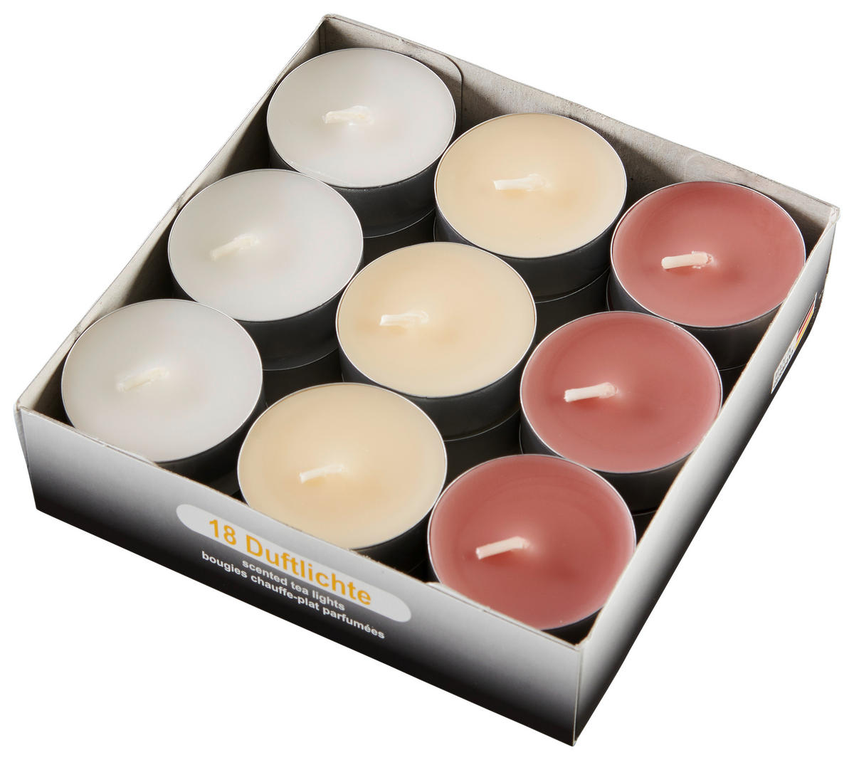 Duftteelicht B/H/L: ca. 12x3x12 cm Duftteelichte_18erPack - beige (12,00/12,00/3,00cm)