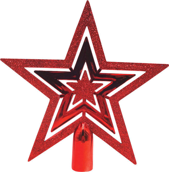 POCOline Baumspitze rot B/H/L: ca. 2x20x30 cm Baumspitze-Stern - rot (30,00/2,00/20,00cm) - POCOline