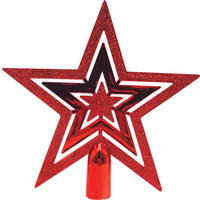 POCOline Baumspitze rot B/H/L: ca. 2x20x30 cm Baumspitze-Stern - rot (30,00/2,00/20,00cm) - POCOline