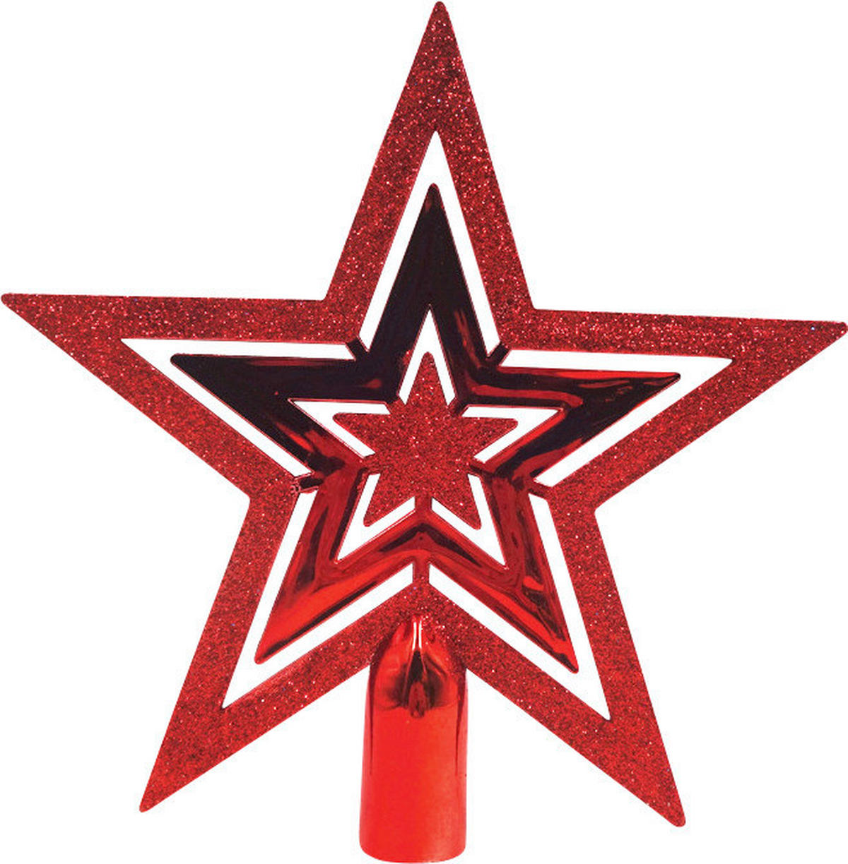 POCOline Baumspitze rot B/H/L: ca. 2x20x30 cm Baumspitze-Stern - rot (30,00/2,00/20,00cm) - POCOline