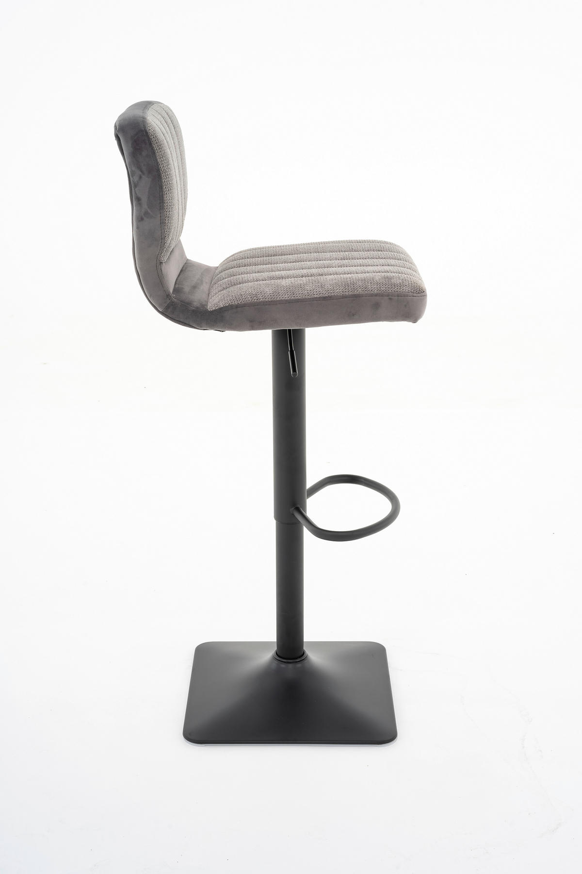 Barhocker FM-175-1 grau Microfaser Samt B/H/T: ca. 41x109x48 cm FM-175-1 - schwarz/grau (41,00/109,00/48,00cm)