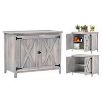 Outsunny Gartenschrank Gartenschrank - hellgrau (110,00/60,00/88,50cm) - Outsunny