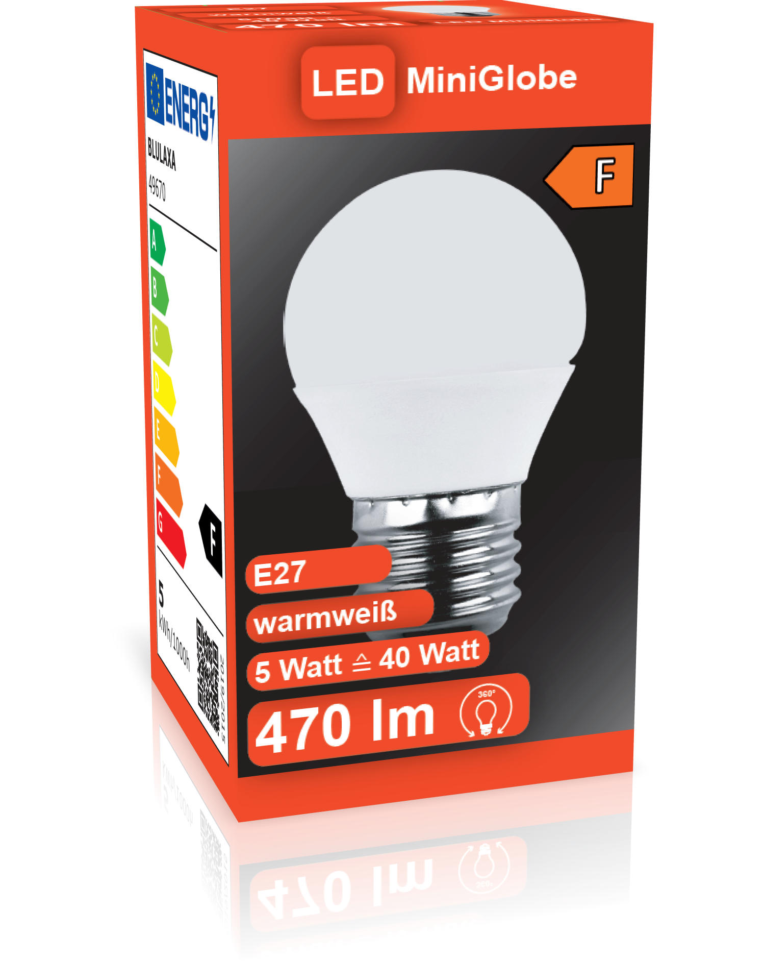 Blulaxa Leuchtmittel 49670 E27 LED-Leuchtmittel_Blulaxa E27 - weiß (5,00/8,00cm) - Blulaxa