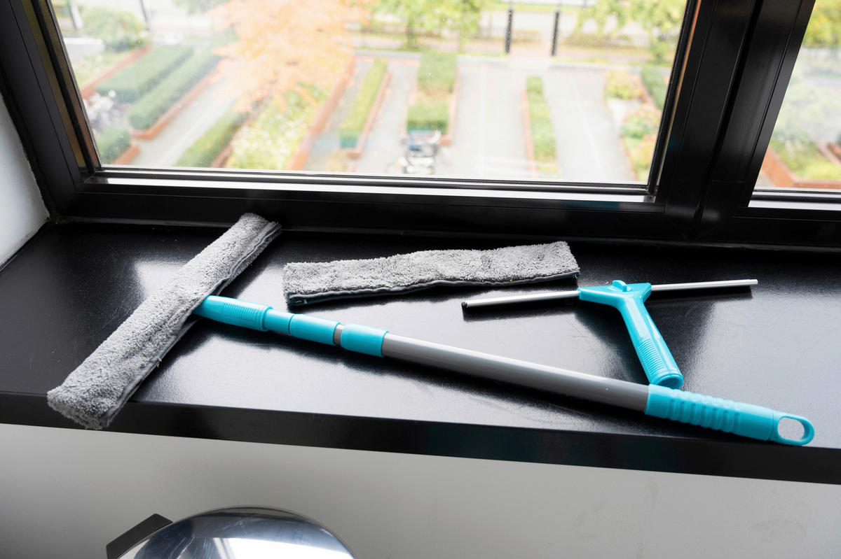 Alpina Mikrofaser-Fensterreinigungsset anthrazit Mikrofaser-Fensterreinigungsset - anthrazit/türkis - Alpina