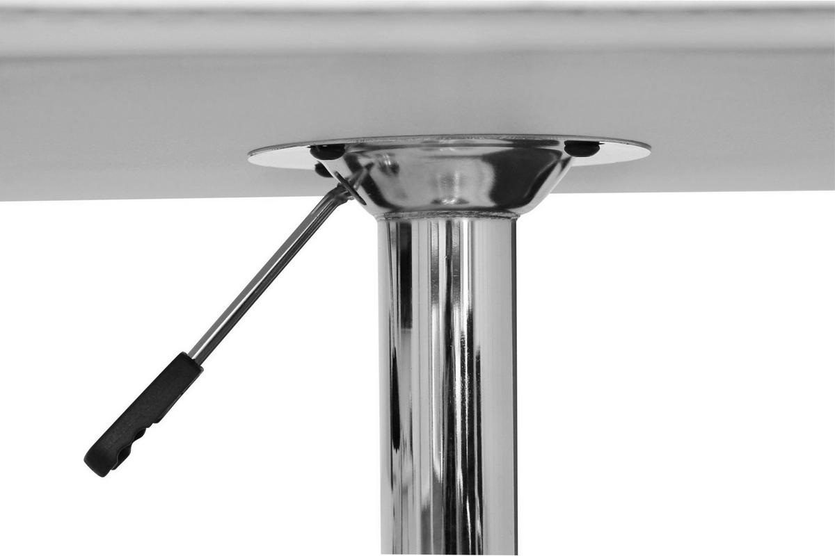 Tisch weiß Chrom verchromt MDF B/T: ca. 63x63 cm Stehtisch - weiß/Chrom (63,00/63,00cm) - Amstyle