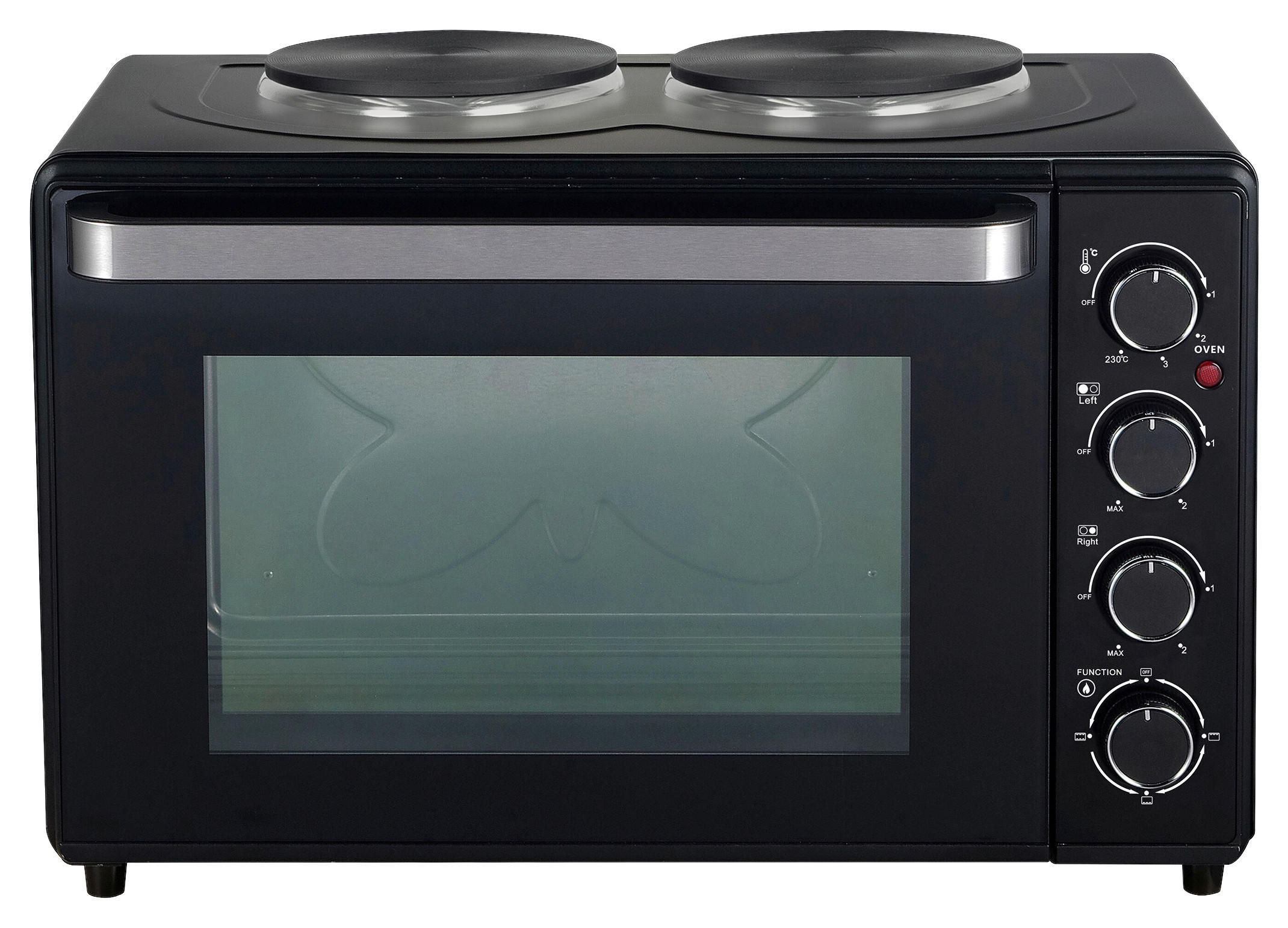 Emerio Mini-Backofen MO-132208.1 schwarz Metall B/H/T: ca. 51x32x41 cm ca. 32 l Backofen_XL 32l MO-132208.1 - schwarz (51,00/32,00/41,00cm) - Emerio