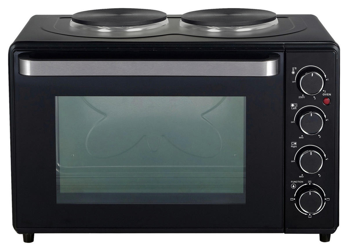 Emerio Mini-Backofen MO-132208.1 schwarz Metall B/H/T: ca. 51x32x41 cm ca. 32 l Backofen_XL 32l MO-132208.1 - schwarz (51,00/32,00/41,00cm) - Emerio