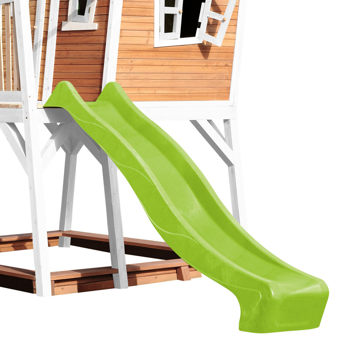 AXI Spielhaus Max braun B/H/L: ca. 432x288x193 cm Max - braun/weiß (193,00/432,00/288,00cm) - AXI