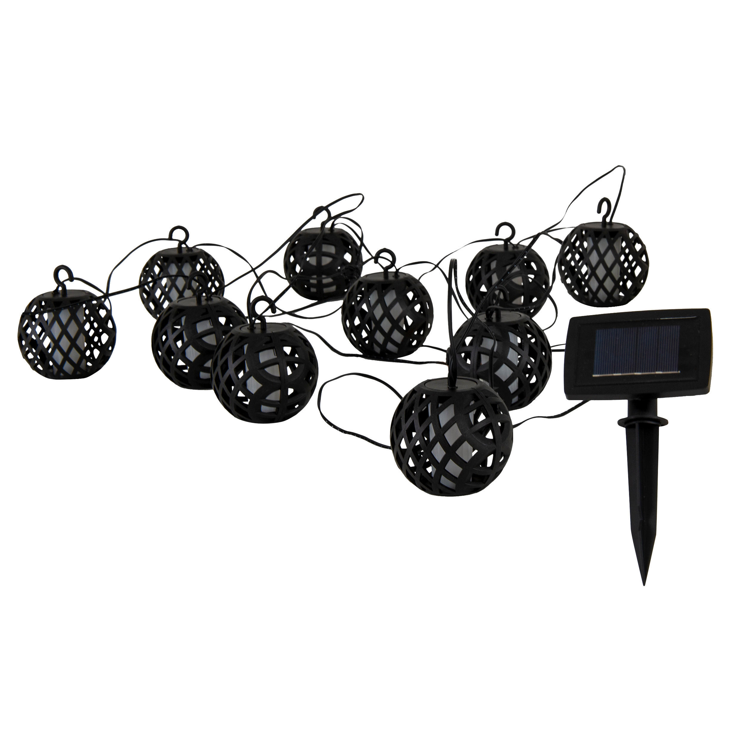 Solarlichterkette 5313022 schwarz Kunststoff B/H/T: ca. 7x10x485 cm Fogo - schwarz (7,00/10,00/485,00cm) - Näve Leuchten