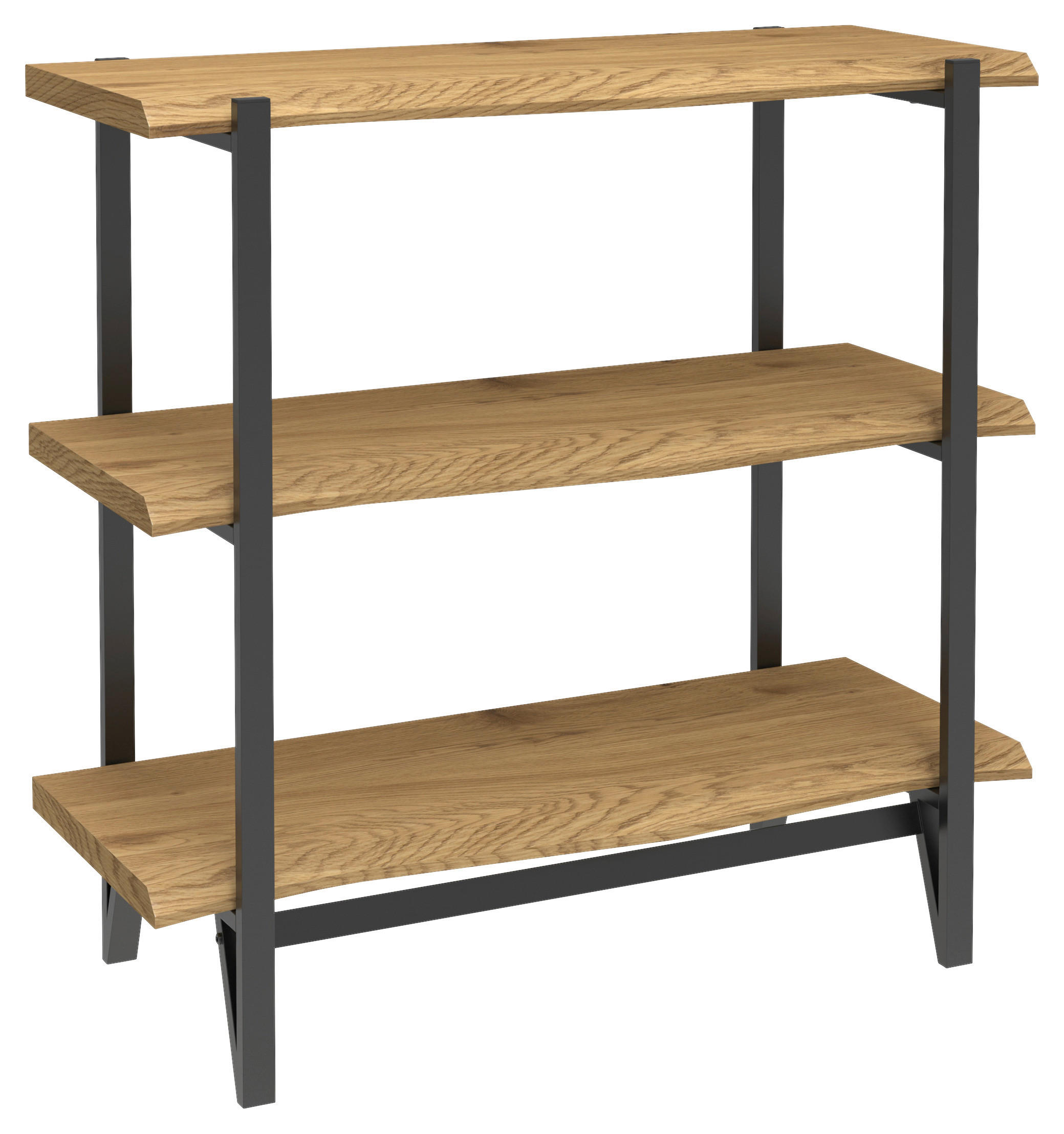 Regal Alicia Eiche Nachbildung schwarz B/H/T: ca. 90x85x38 cm Alicia - Eiche/schwarz (90,00/85,00/38,00cm)
