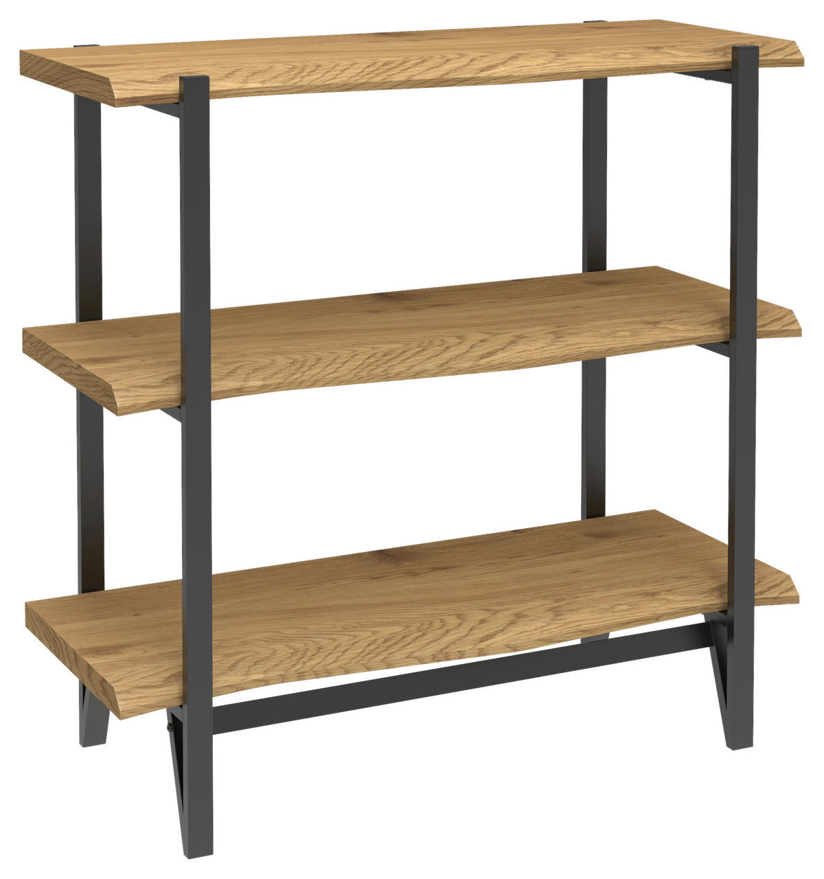 Regal Alicia Eiche Nachbildung schwarz B/H/T: ca. 90x85x38 cm Alicia - Eiche/schwarz (90,00/85,00/38,00cm)