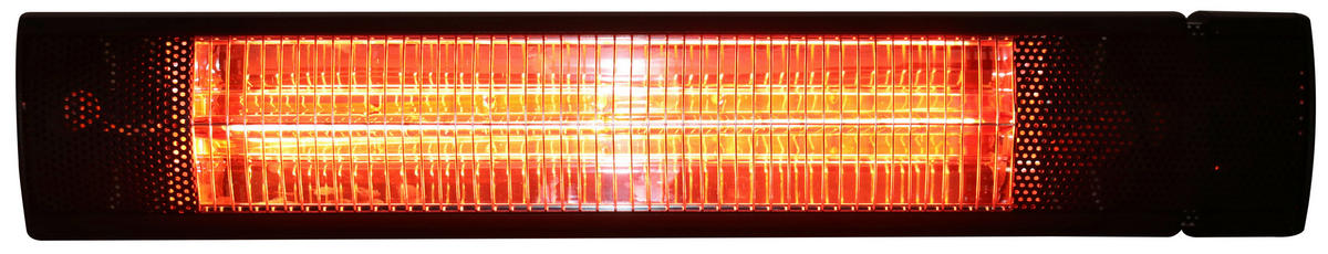 Infrarot Heizstrahler schwarz Chrom Aluminium B/H/T: ca. 60,5x10,5x16 cm VILNIUS - schwarz/Chrom (60,50/10,50/16,00cm)