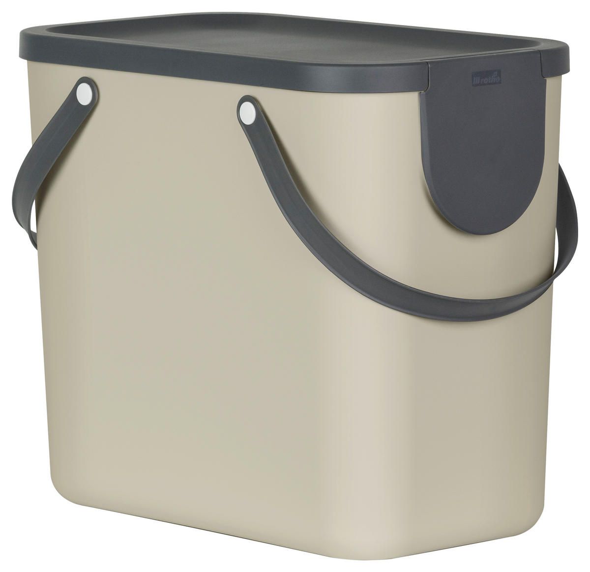 Rotho Abfalleimer ALBULA Cappuccino B/H/L: ca. 23,5x34x40 cm ALBULA - Cappuccino (40,00/23,50/34,00cm) - Rotho
