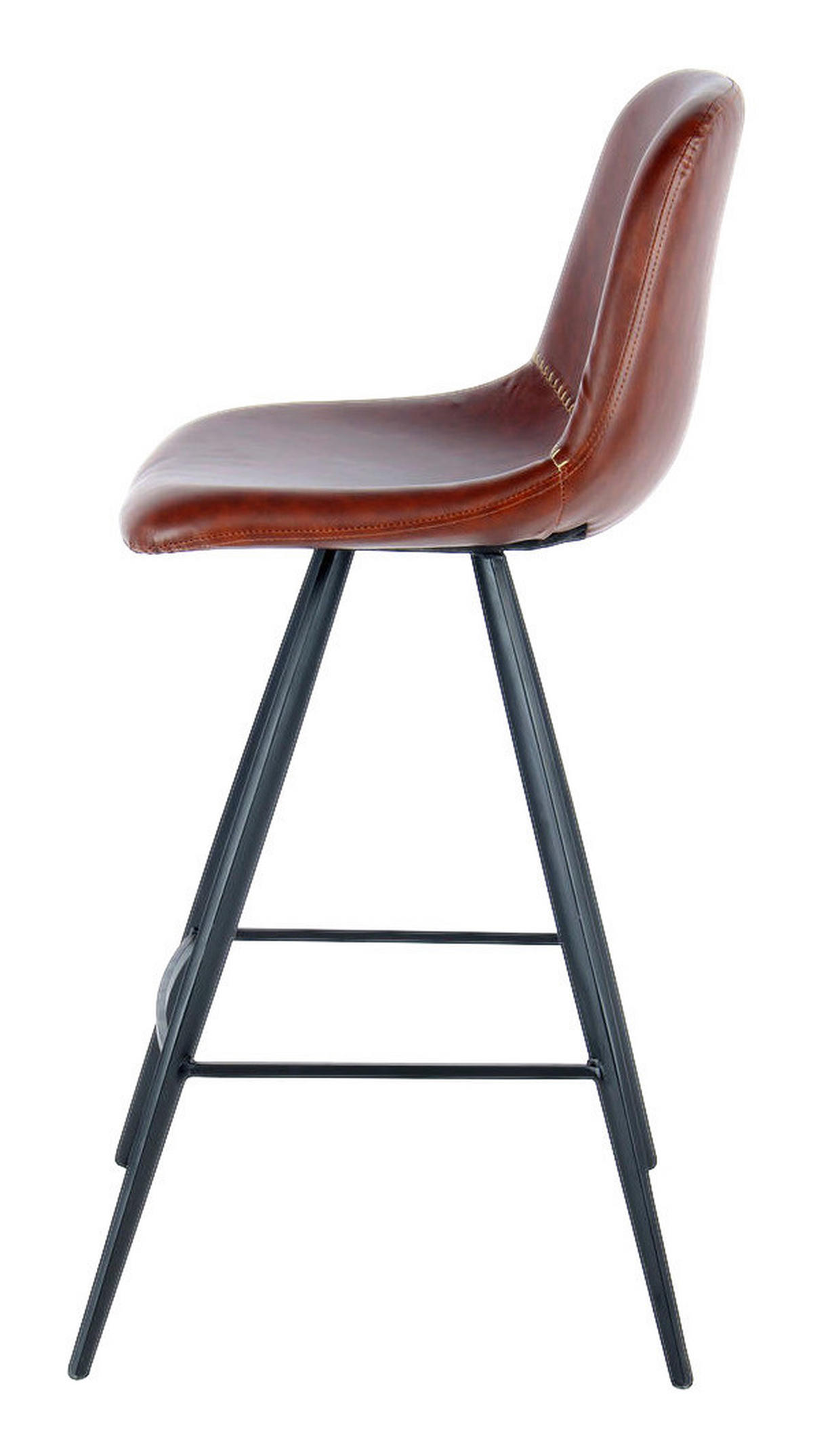 Barhocker Samantha 300 2er dunkelbraun Kunstleder B/H/T: ca. 47,5x102x56,5 cm Samantha 300 2er - dunkelbraun/schwarz (47,50/102,00/56,50cm) - 360 Living