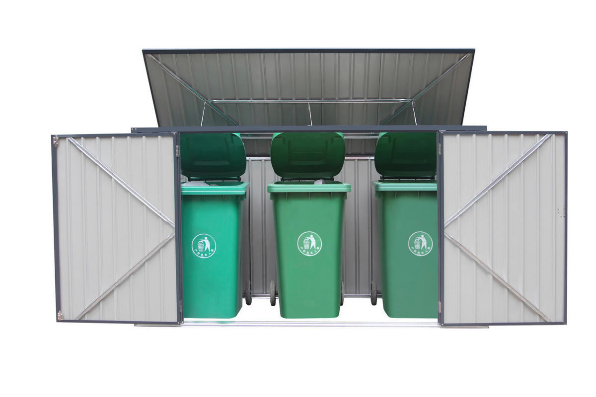 Westmann Mülltonnenbox 7x3 dunkelgrau B/H/L: ca. 235x131x100 cm 7x3 - dunkelgrau (100,00/235,00/131,00cm) - Westmann