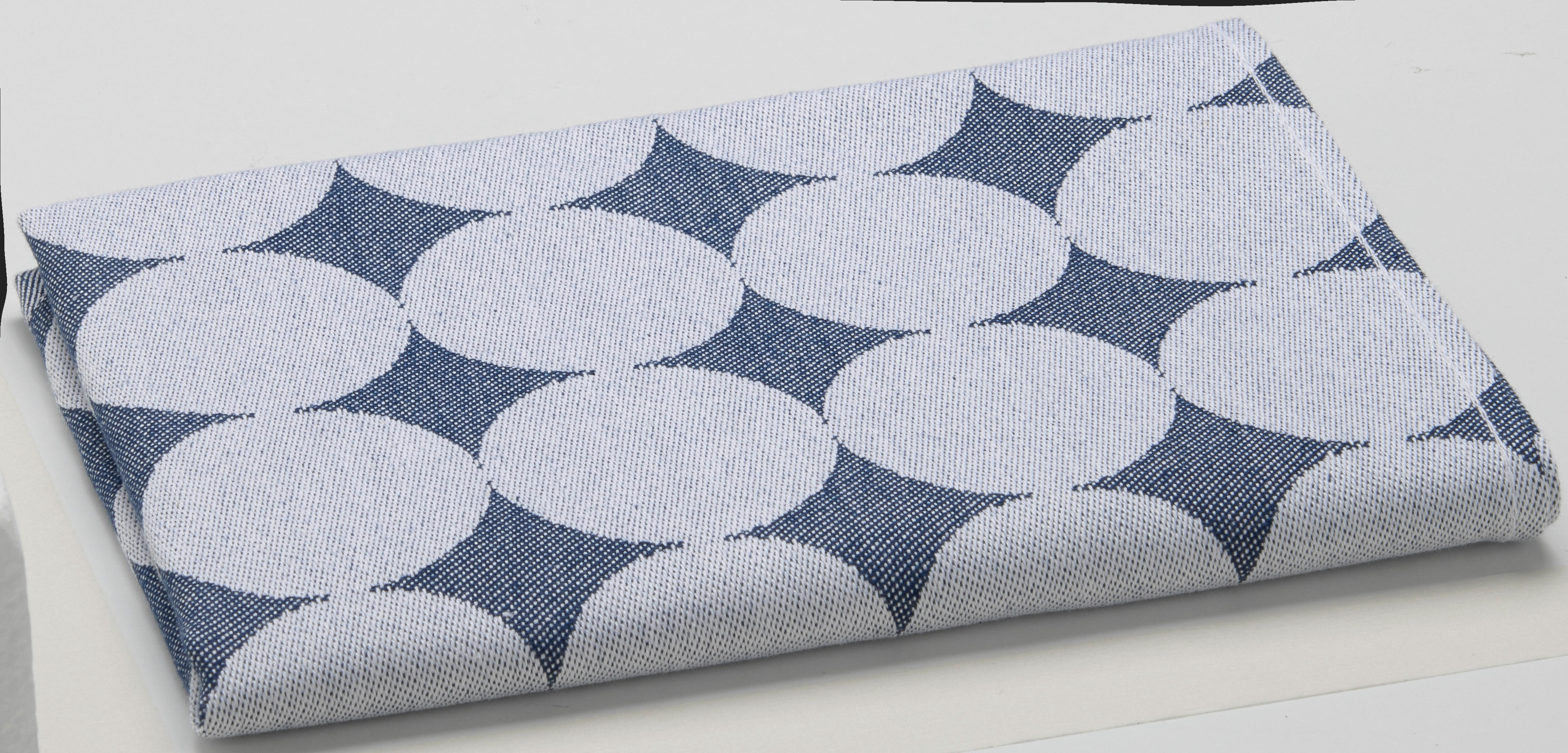 Geschirrtuch Geschirrtuch 50x70cm Kreise - blau (50,00/70,00cm)
