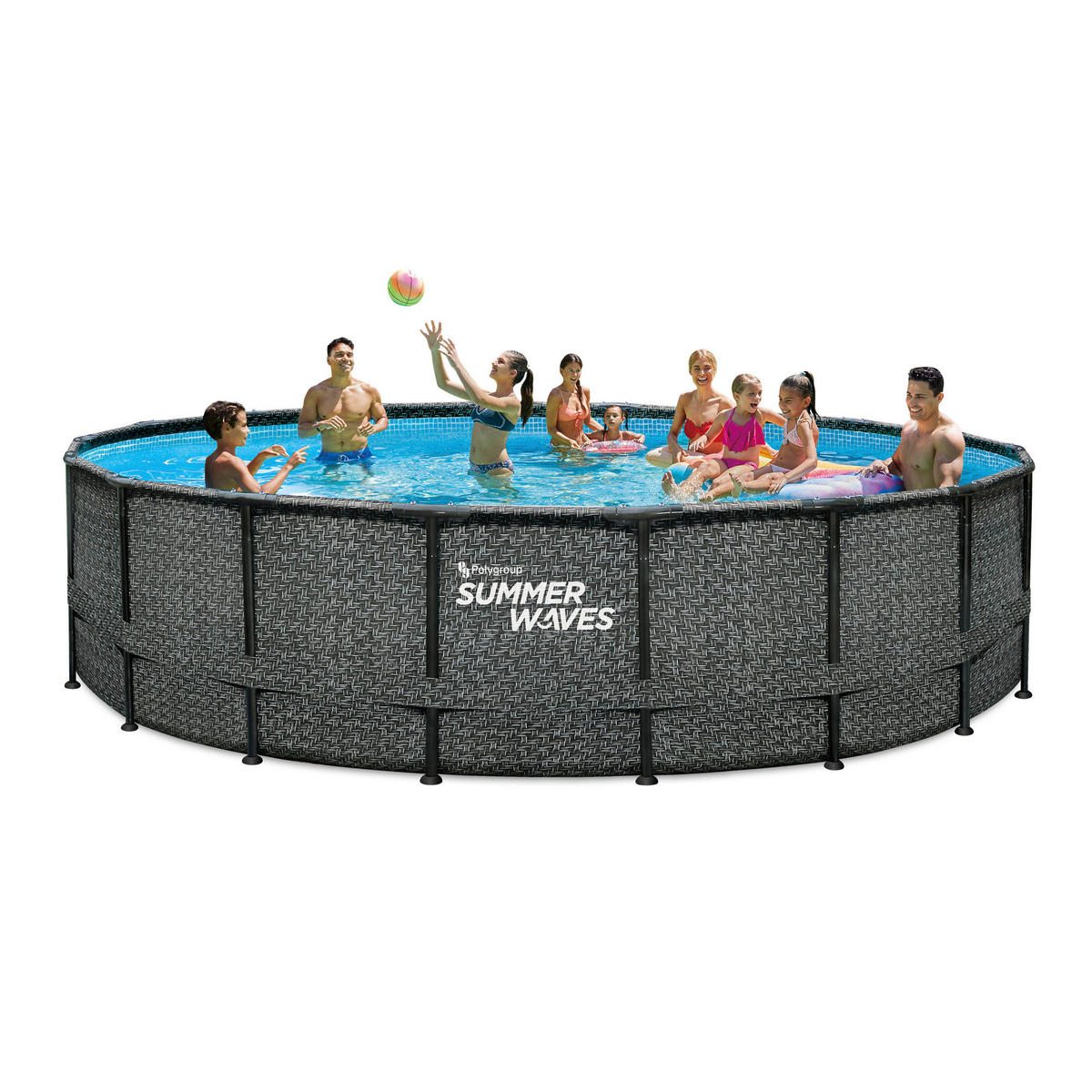 Summer Waves Poolset Elite H/D: ca. 132x549 cm Elite - grau (549,00/132,00cm) - Summer Waves