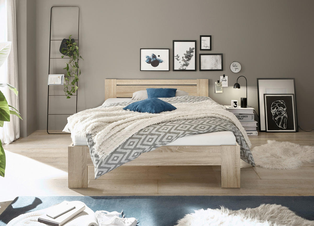 Futonbett Cannes Eiche Sonoma Nachbildung Liegefläche B/L: ca. 140x200 cm Cannes - Eiche (145,00/71,00/204,00cm)