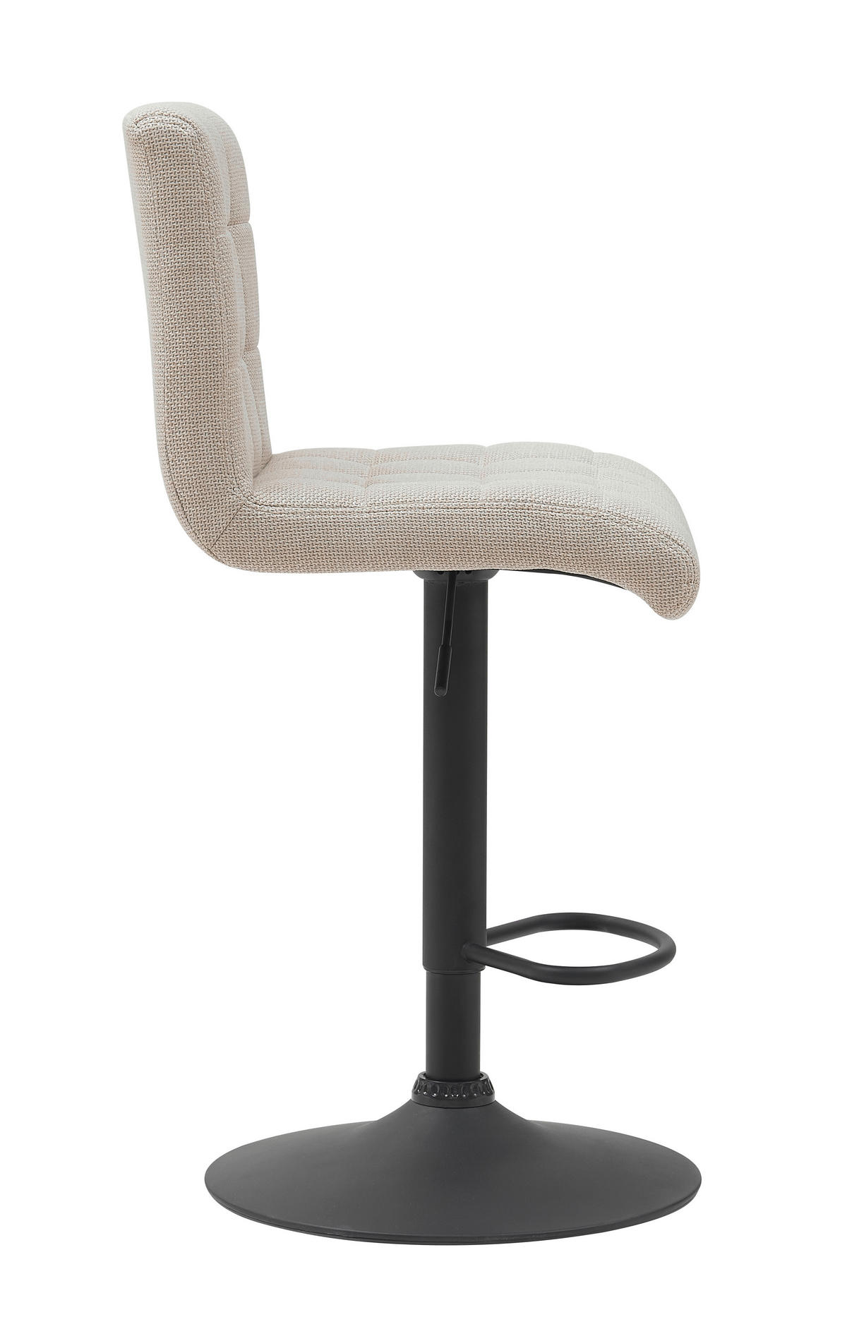 Barhocker Erika beige Microfaser Webstoff B/T: ca. 47x57 cm Erika - beige/schwarz (47,00/57,00cm)