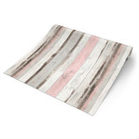 Papiertapete Holzoptik grau rosa B/L: ca. 53x1005 cm Papiertapete_L50213 - rosa/grau (53,00/1005,00cm)